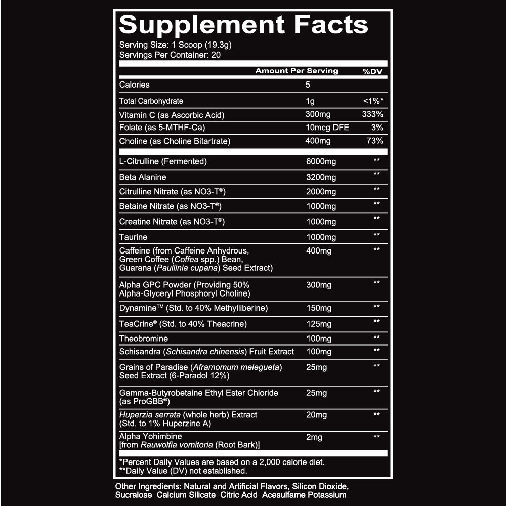 Redcon1 Total War Black Ops Pre-Workout Powder 388grams
