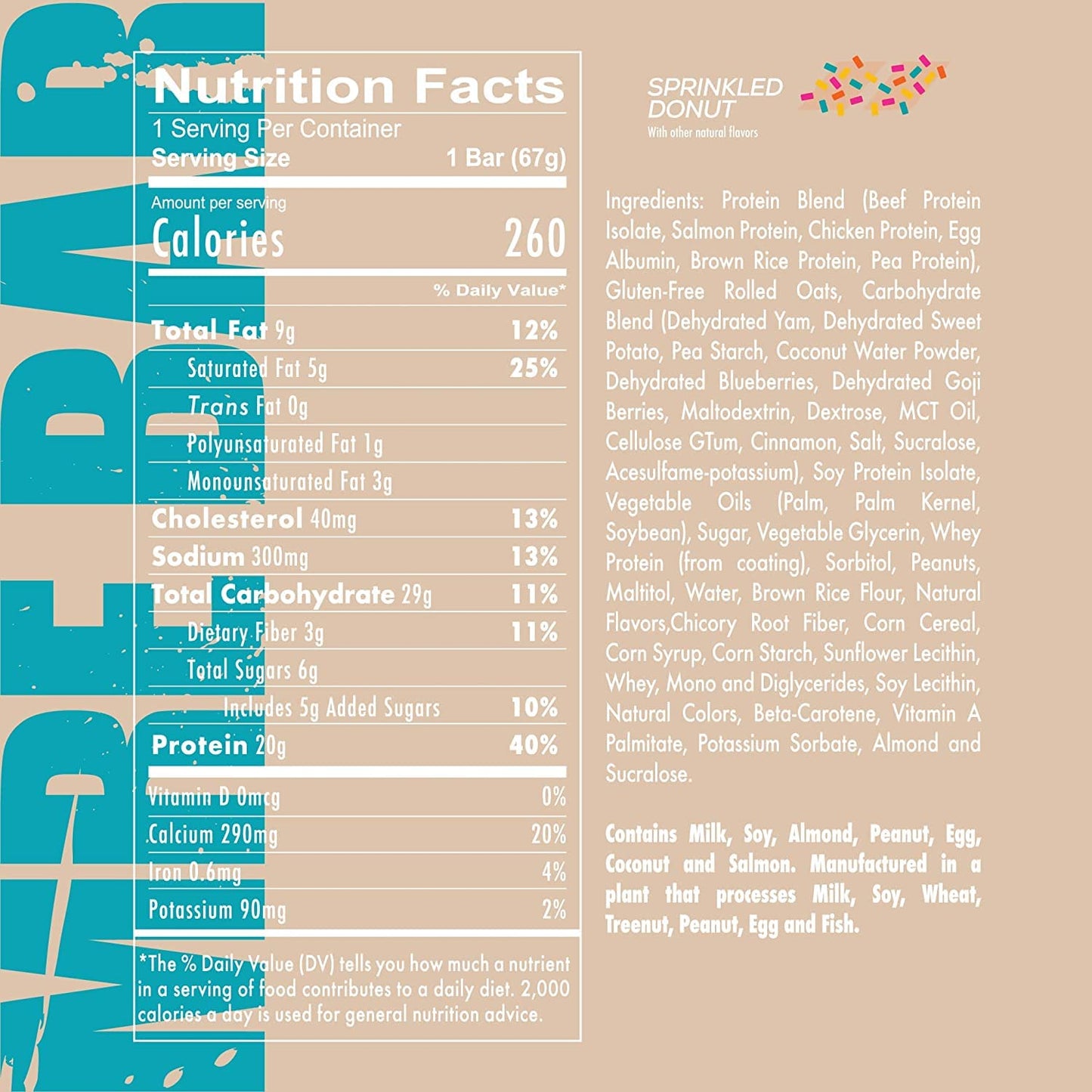 Redcon1 MRE Protein Bar - 1 Bar (sold per piece) Nutrient-Rich, Convenient Snack