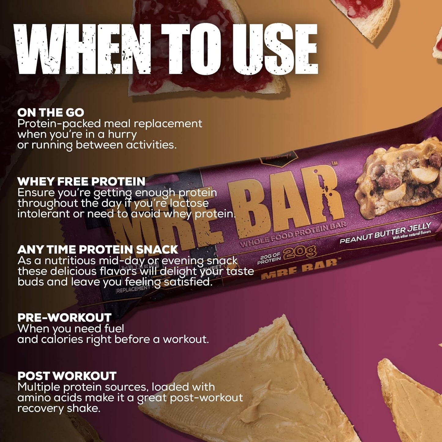 Redcon1 MRE Protein Bar - 1 Bar (sold per piece) Nutrient-Rich, Convenient Snack